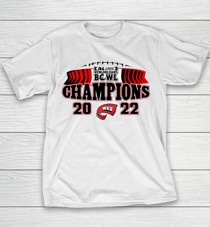 R+L Carriers New Orleans Bowl Western Kentucky 2022 Champions Youth T-Shirt