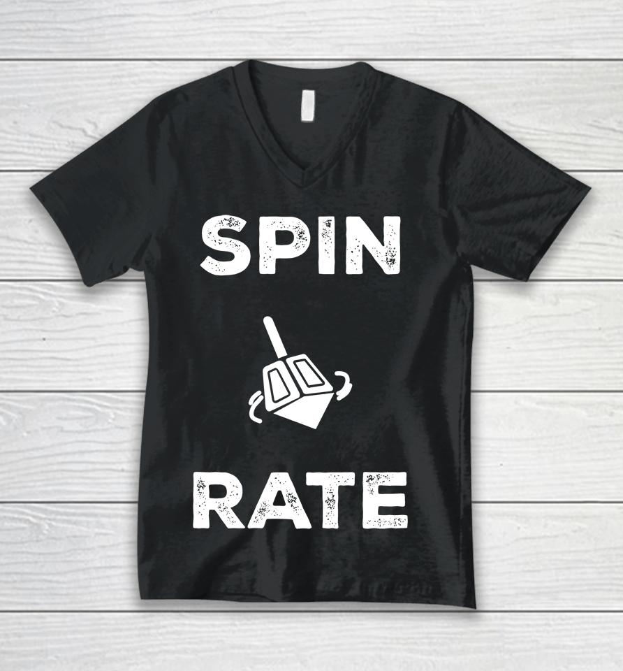 Rob Bradford Spin Rate Israel Baseball Unisex V-Neck T-Shirt