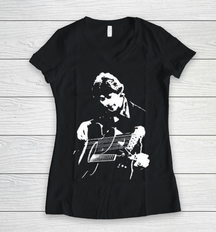 Robbie Robertson It Started As A Concert It Became A Celebration Women V-Neck T-Shirt