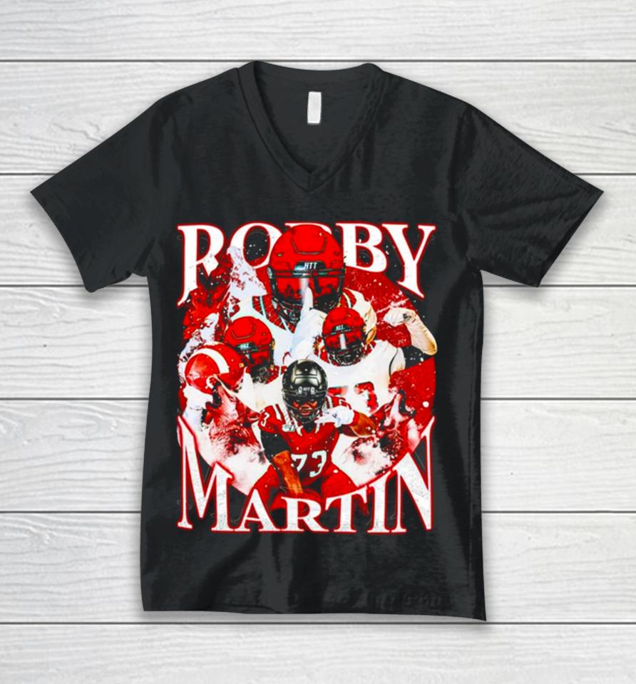 Robby Martin Nc State Wolfpack Football Vintage Poster Unisex V-Neck T-Shirt