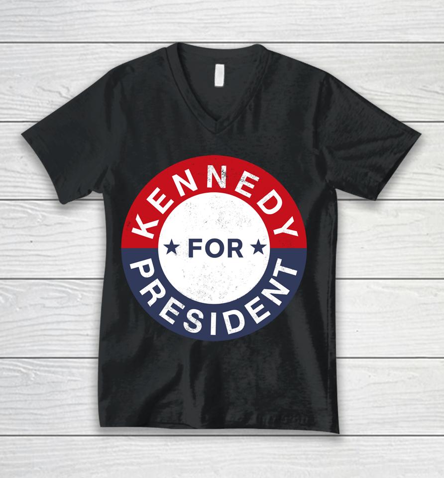 Robert F Kennedy Jr Kennedy For President Unisex V-Neck T-Shirt