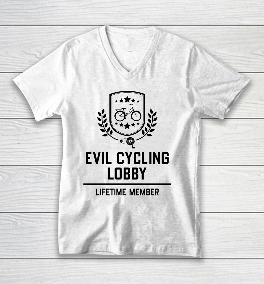 Robin Richardson Evil Cycling Lobby Lifetime Member Unisex V-Neck T-Shirt