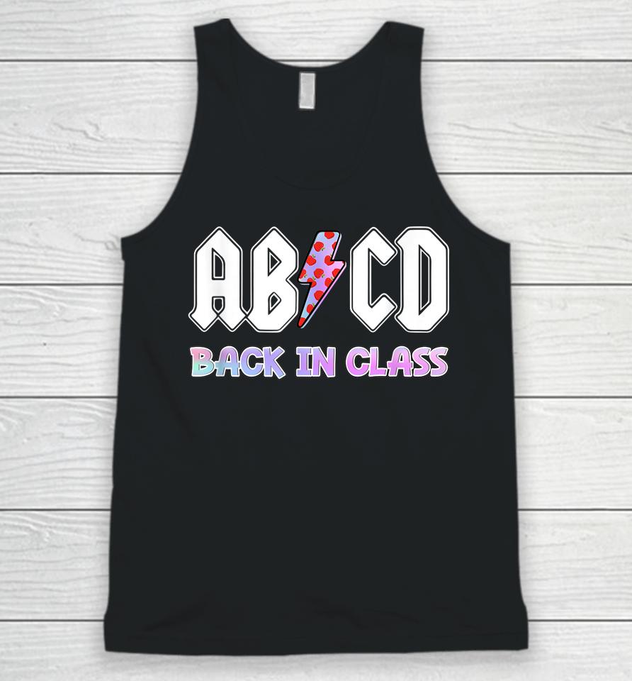 Rock And Roll Teen Abcd Back In Class Unisex Tank Top
