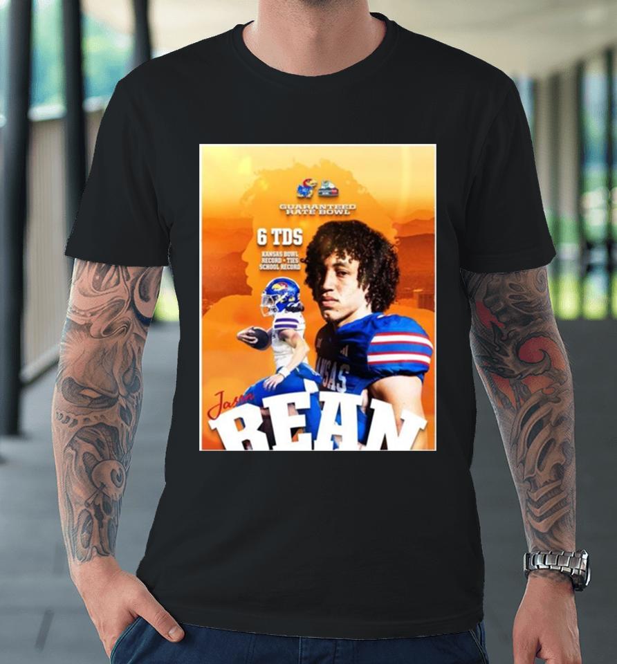 Rock Chalk Jason Bean 24 Of Kansas Jayhawks Is Mvp 2023 Guaranteed Bowl Champions Ncaa Football Premium T-Shirt