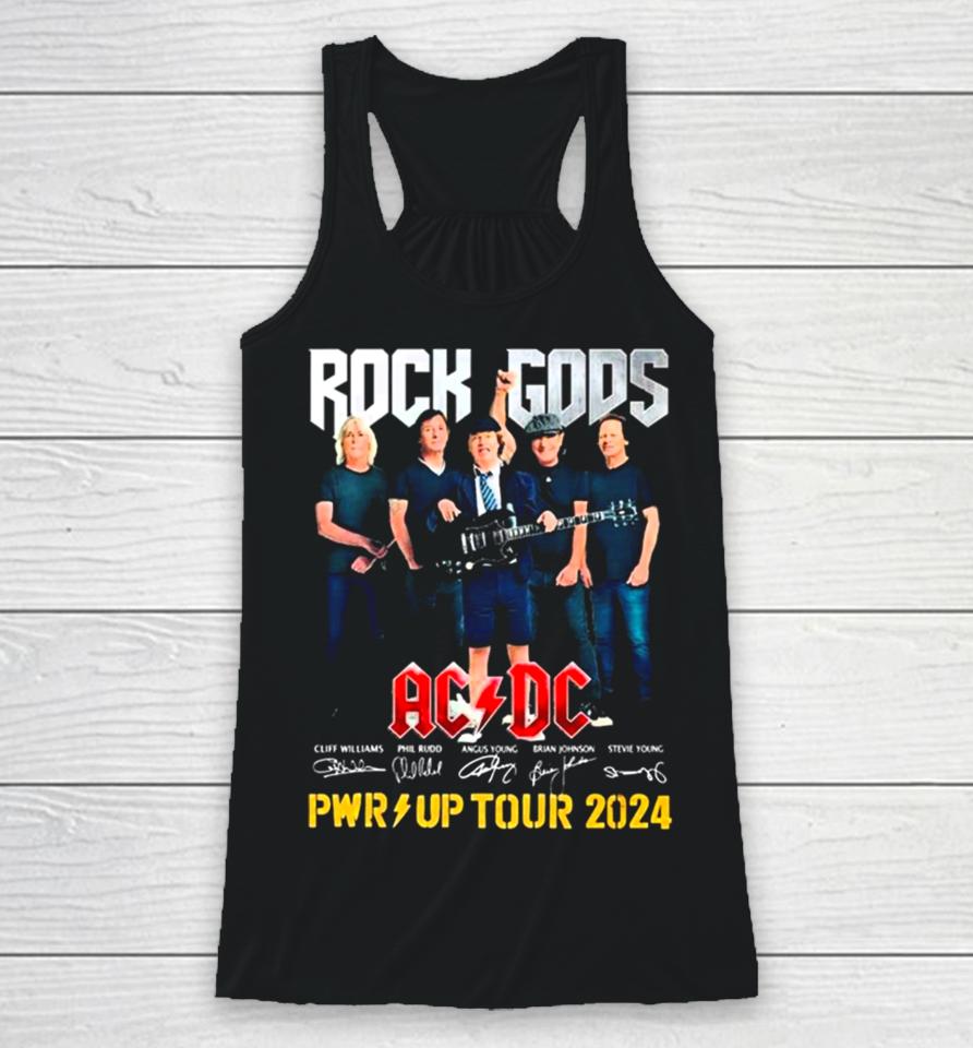 Rock Gods Acdc Pwr Up Tour 2024 Signatures Racerback Tank