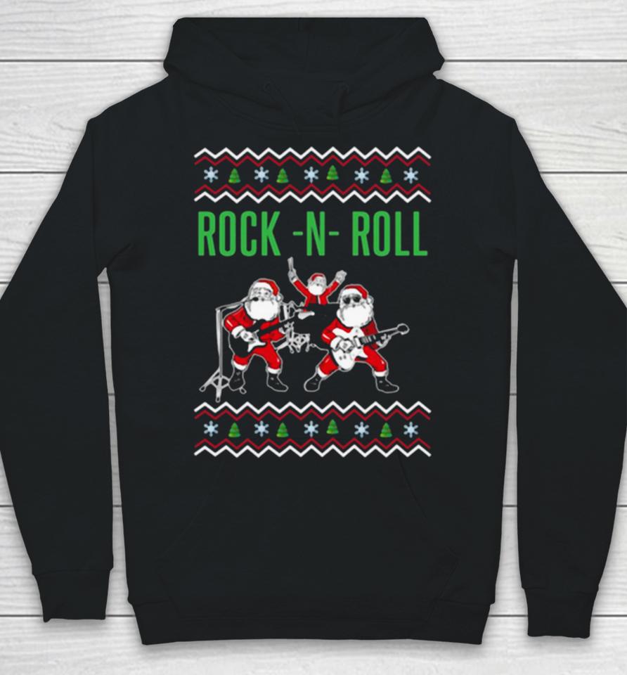 Rock N Roll Christmas Santa Rocks Music Band 2023 Hoodie