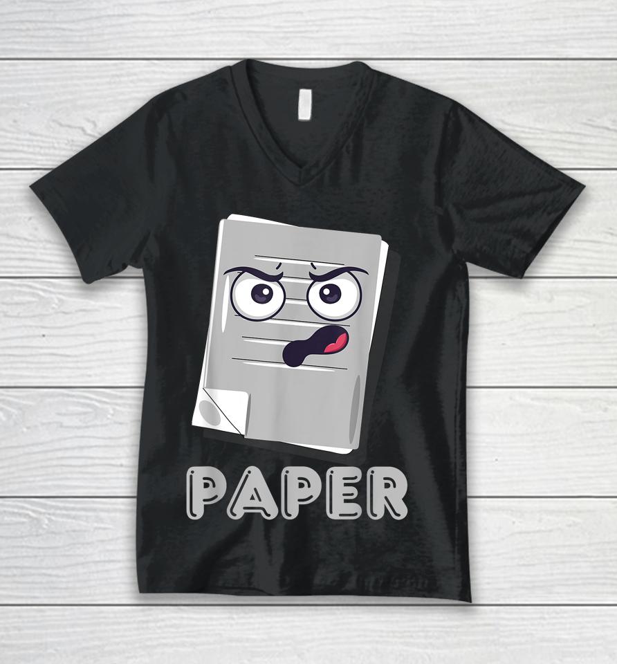 Rock Paper Scissors Halloween Unisex V-Neck T-Shirt