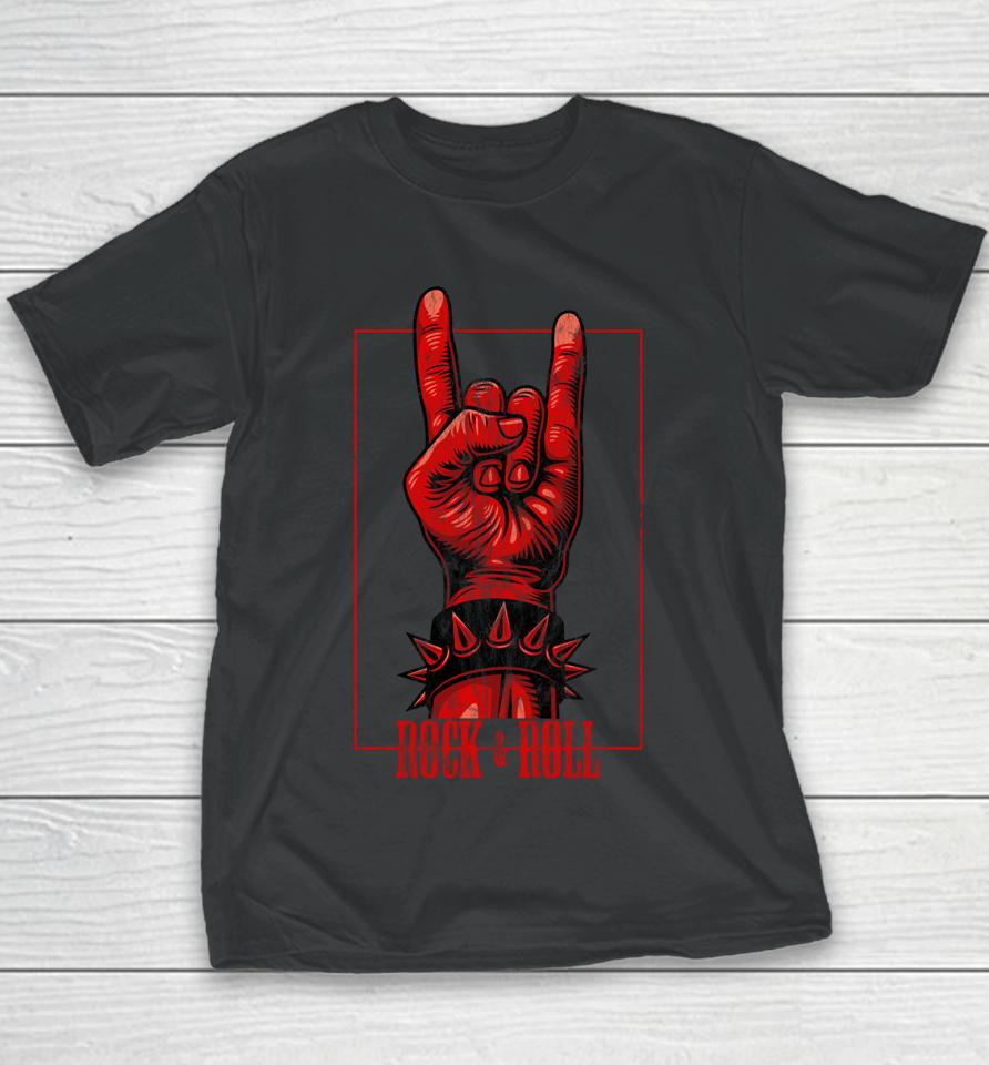 Rock &Amp; Roll Devil's Salute Rocker Concert Youth T-Shirt