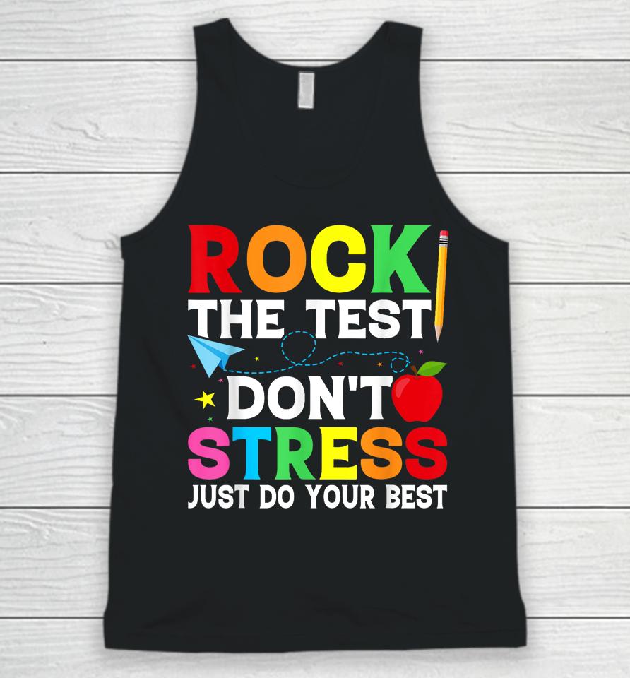 Rock The Test Testing Day Retro Motivational Teacher Student Unisex Tank Top