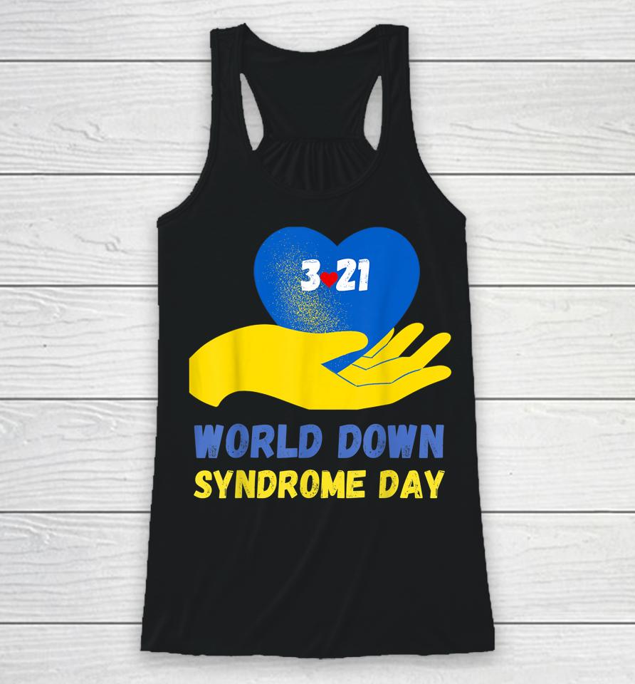 Rock Your Socks Awareness World Down Syndrome Day Racerback Tank