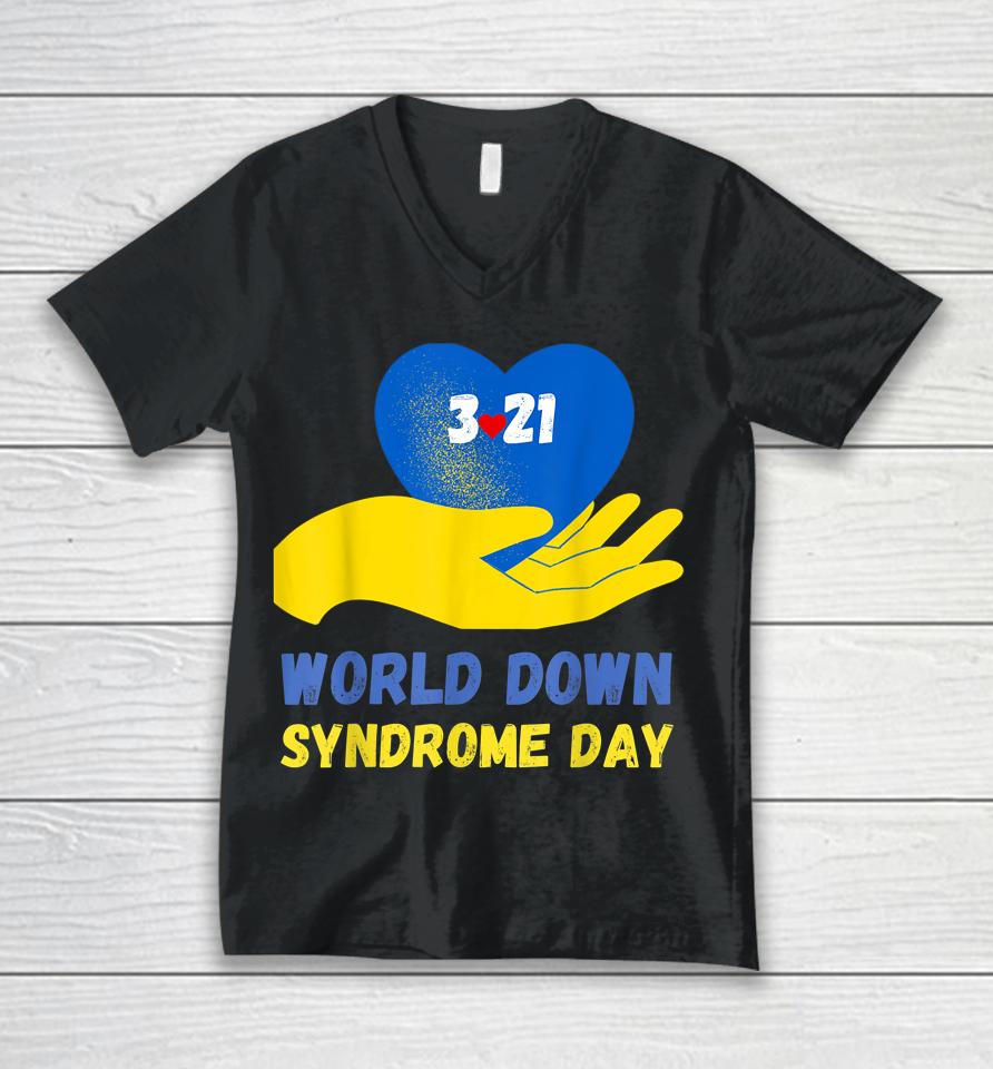 Rock Your Socks Awareness World Down Syndrome Day Unisex V-Neck T-Shirt