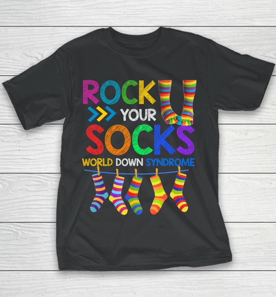 Rock Your Socks World Down Syndrome Day Youth T-Shirt