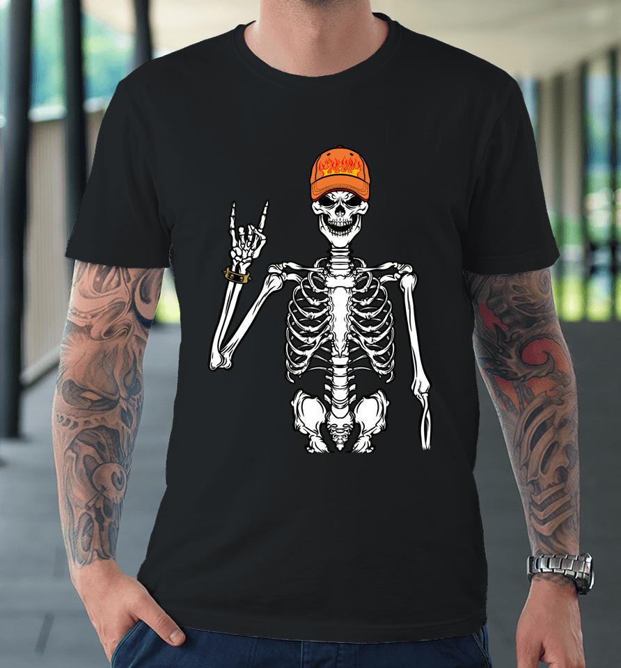 Rocker Skeleton Hand Rock On Costume Funny Halloween Gifts Premium T-Shirt