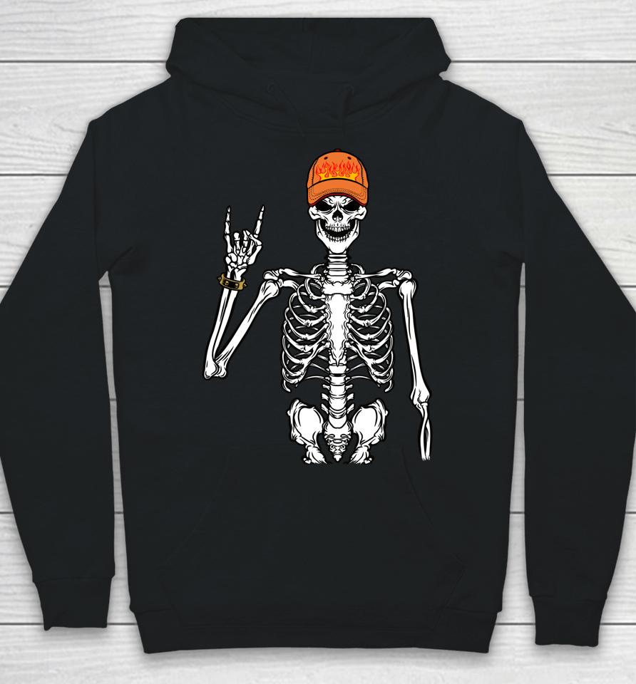 Rocker Skeleton Hand Rock On Costume Funny Halloween Gifts Hoodie