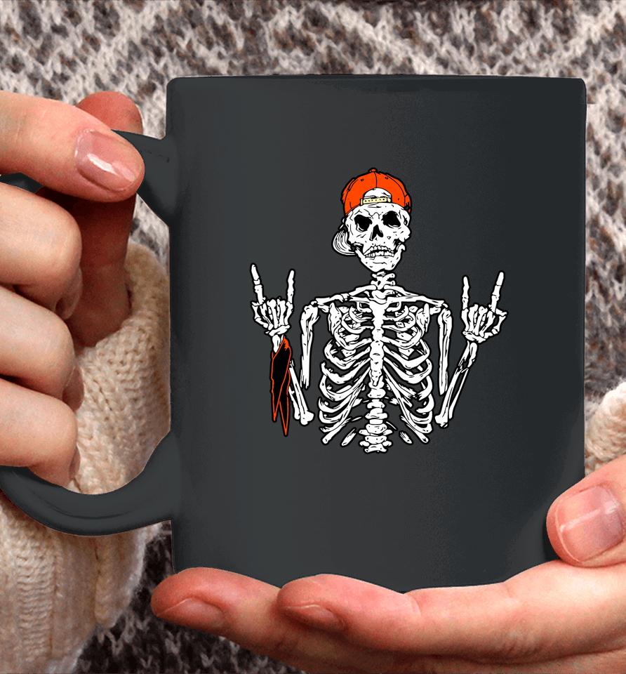 Rocker Skeleton Hand Rock On Costume Funny Halloween Coffee Mug