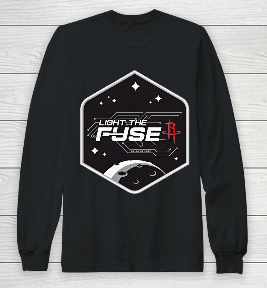 Rockets Houston Rockets Light The Fuse Mission Patch Long Sleeve T-Shirt