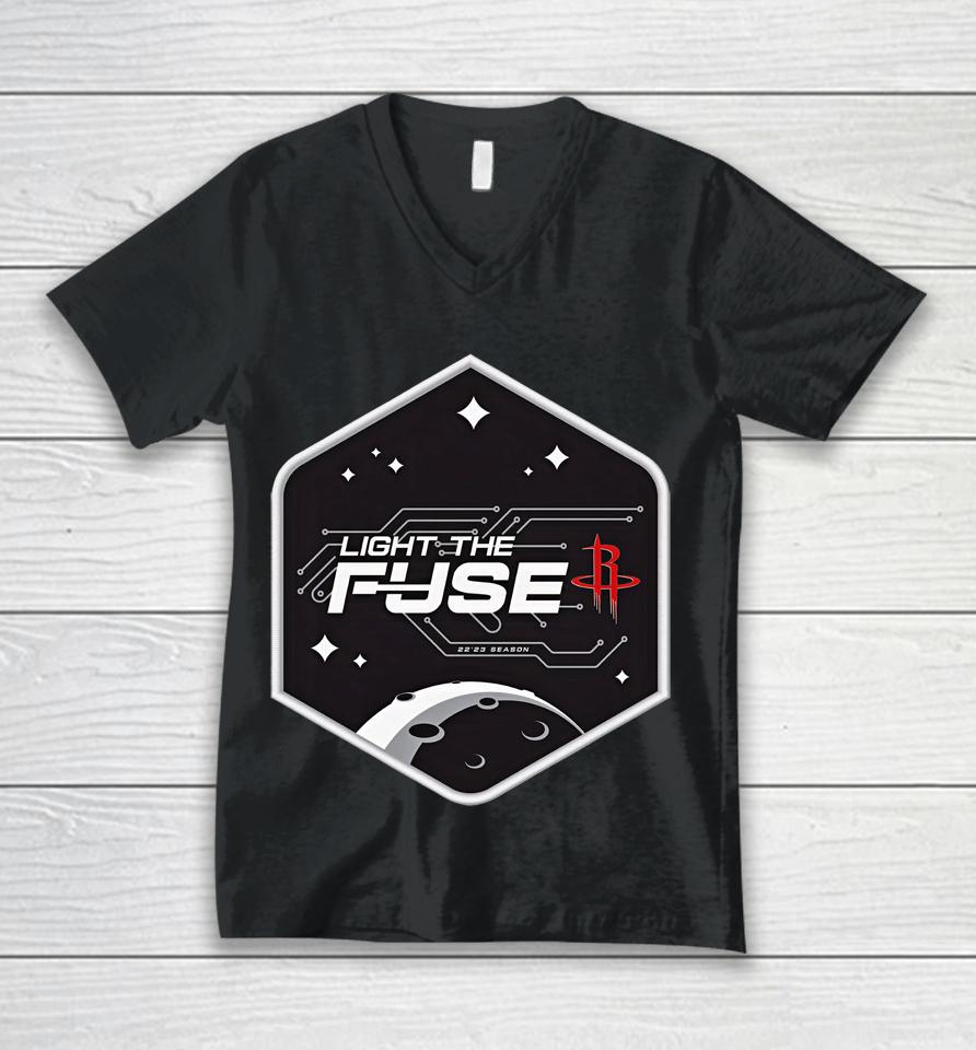 Rockets Houston Rockets Light The Fuse Mission Patch Unisex V-Neck T-Shirt