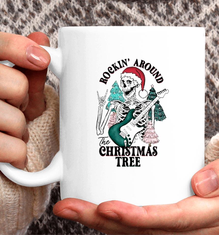 Rockin’ Around The Christmas Tree Skeleton Santa Coffee Mug