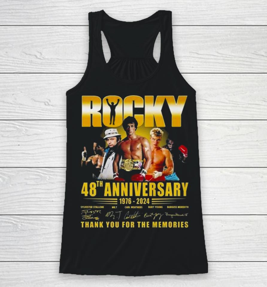 Rocky 48Th Anniversary 1976 2024 Thank You For The Memories Racerback Tank