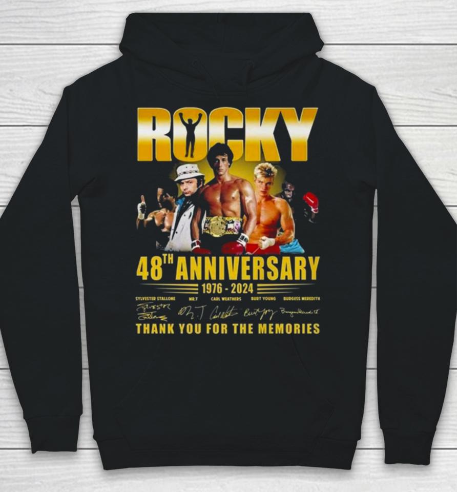 Rocky 48Th Anniversary 1976 2024 Thank You For The Memories Hoodie