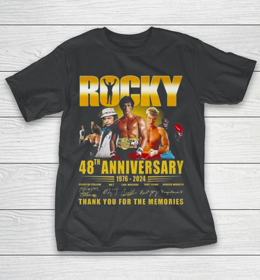 Rocky 48Th Anniversary 1976 2024 Thank You For The Memories T-Shirt