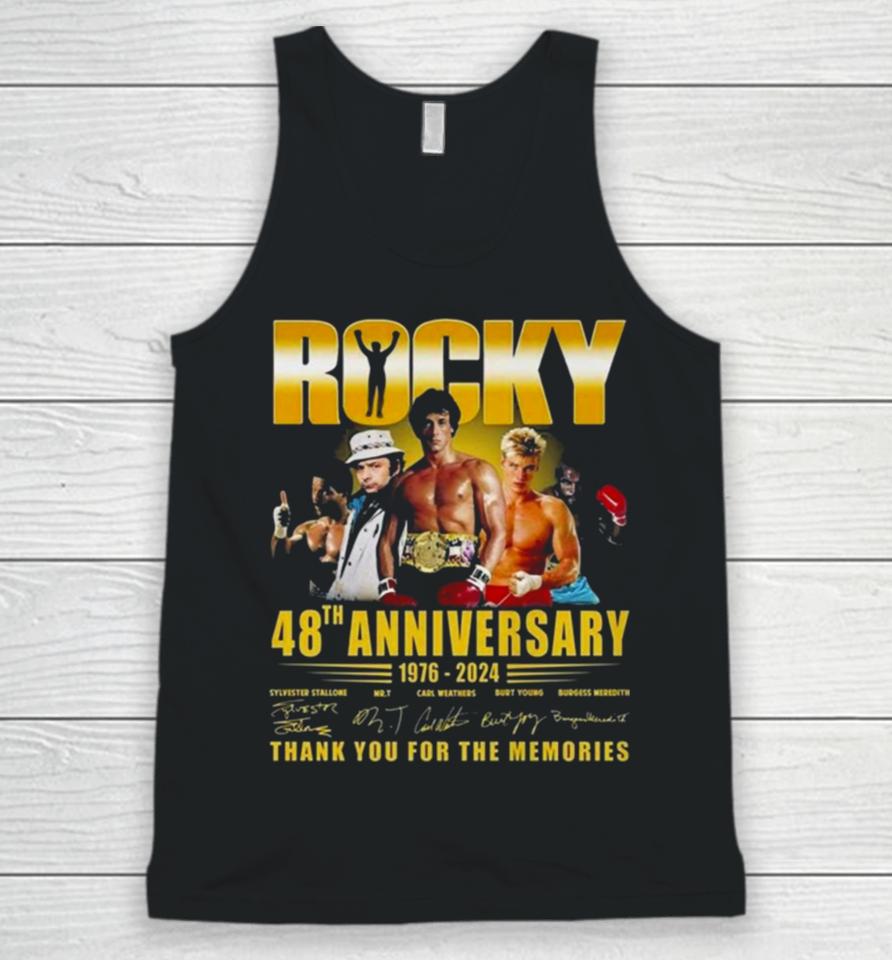 Rocky 48Th Anniversary 1976 2024 Thank You For The Memories Unisex Tank Top