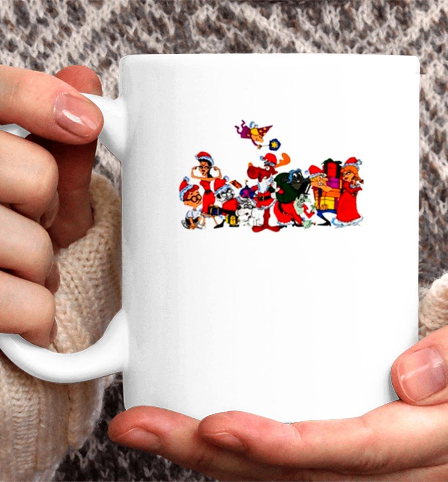Rocky Bullwinkle Friends Christmas Coffee Mug