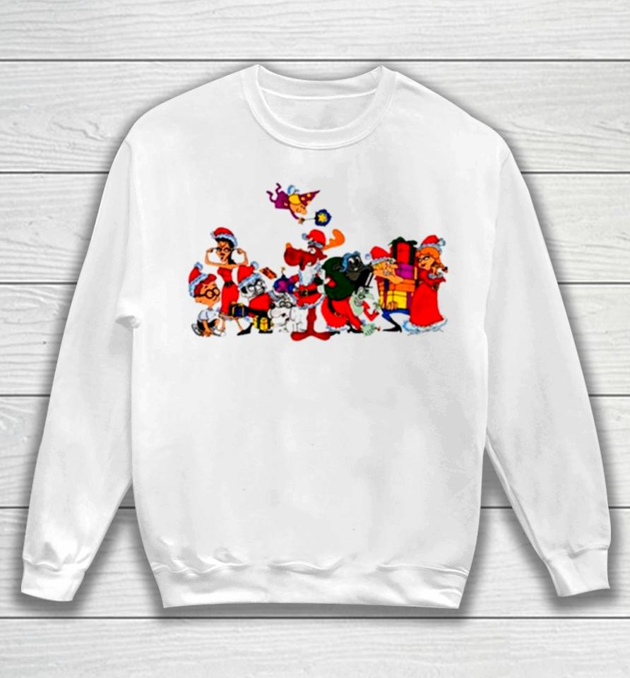 Rocky Bullwinkle Friends Christmas Sweatshirt