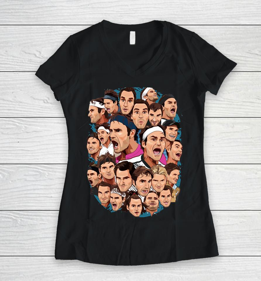Roger Federer Announces Retirement Women V-Neck T-Shirt