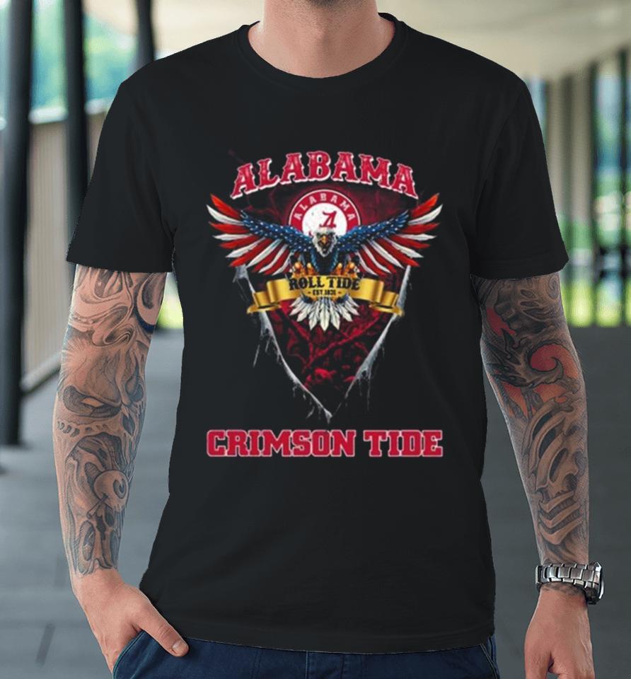 Roll Tide Alabama Crimson Tide Football Us Eagle Premium T-Shirt