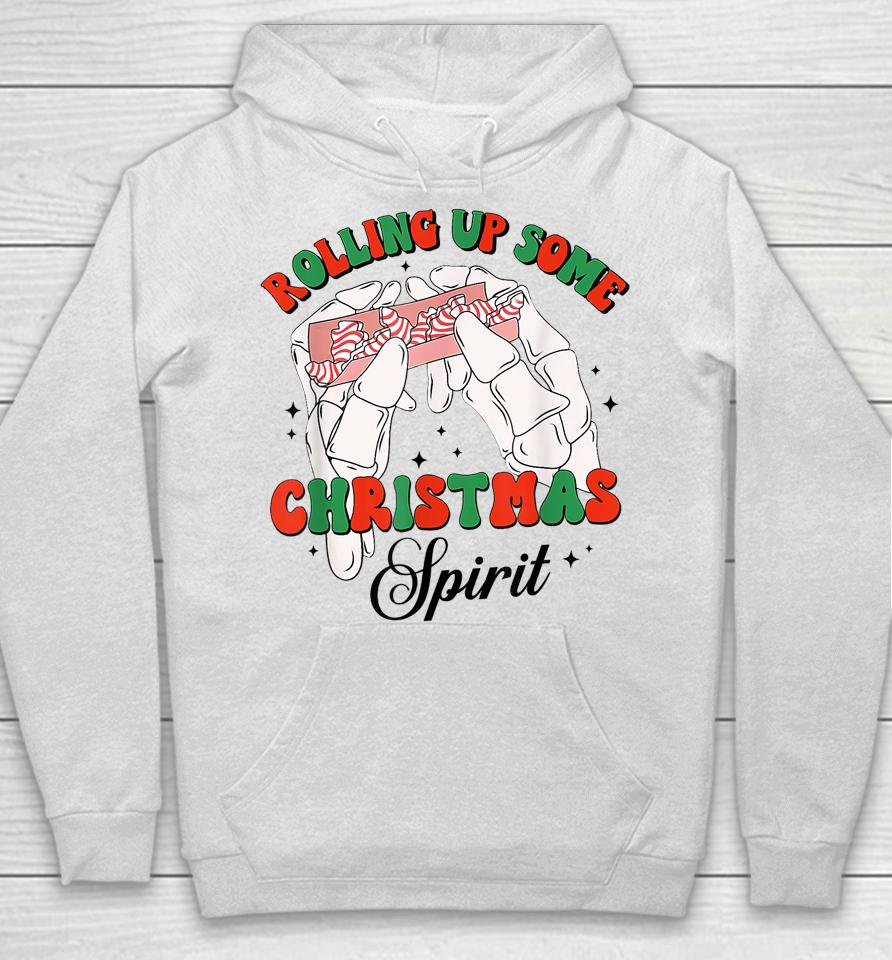 Rolling Up Some Christmas Spirit Xmas Tree Cakes 2022 Outfit Hoodie