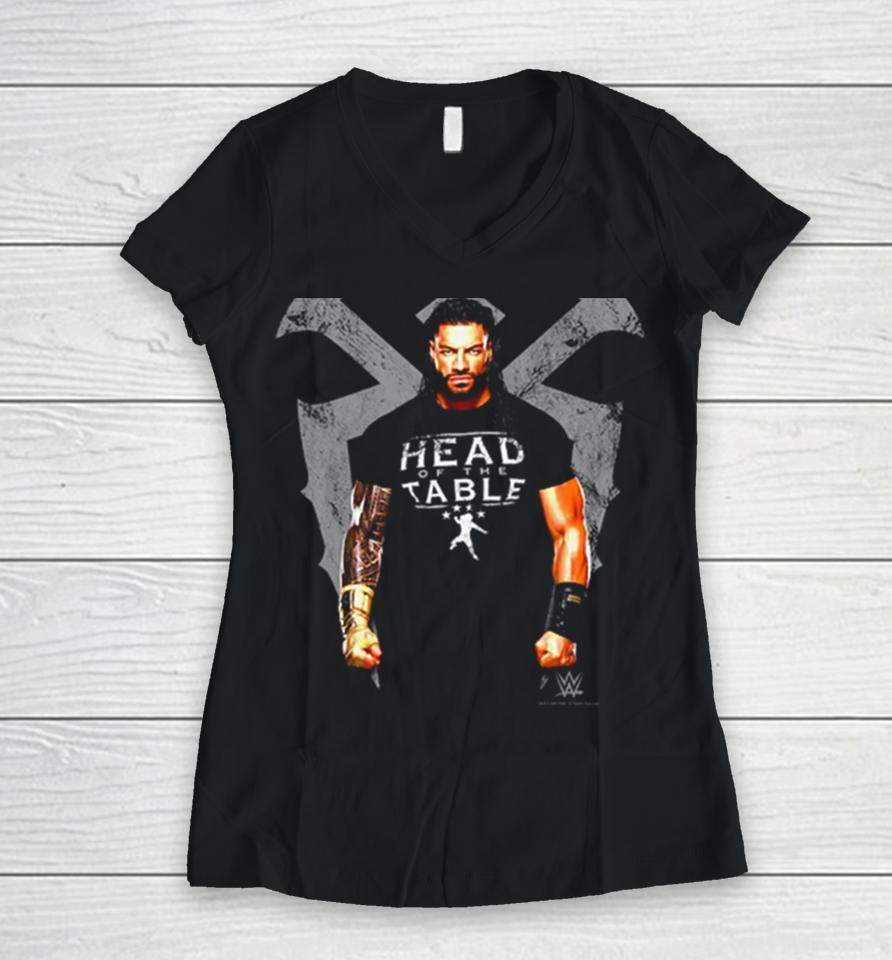 Roman Reigns Mad Engine Head Of The Table Women V-Neck T-Shirt