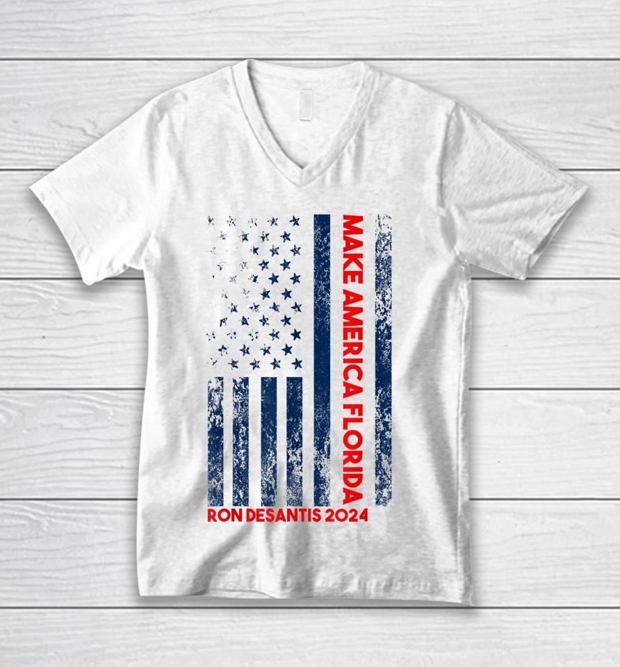 Ron Desantis 2024 Make America Florida Unisex V-Neck T-Shirt