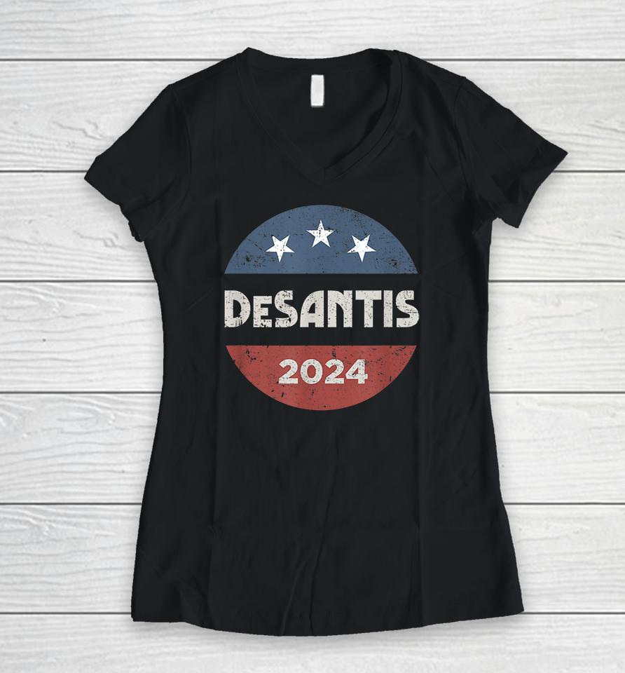Ron Desantis For President 2024 Women V-Neck T-Shirt