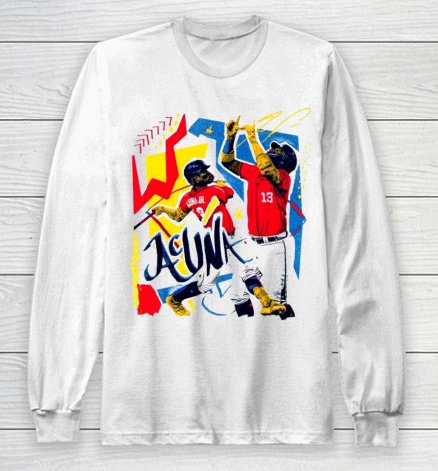 Ronald Acuña Jr Diamond Art Atlanta Braves Baseball Long Sleeve T-Shirt