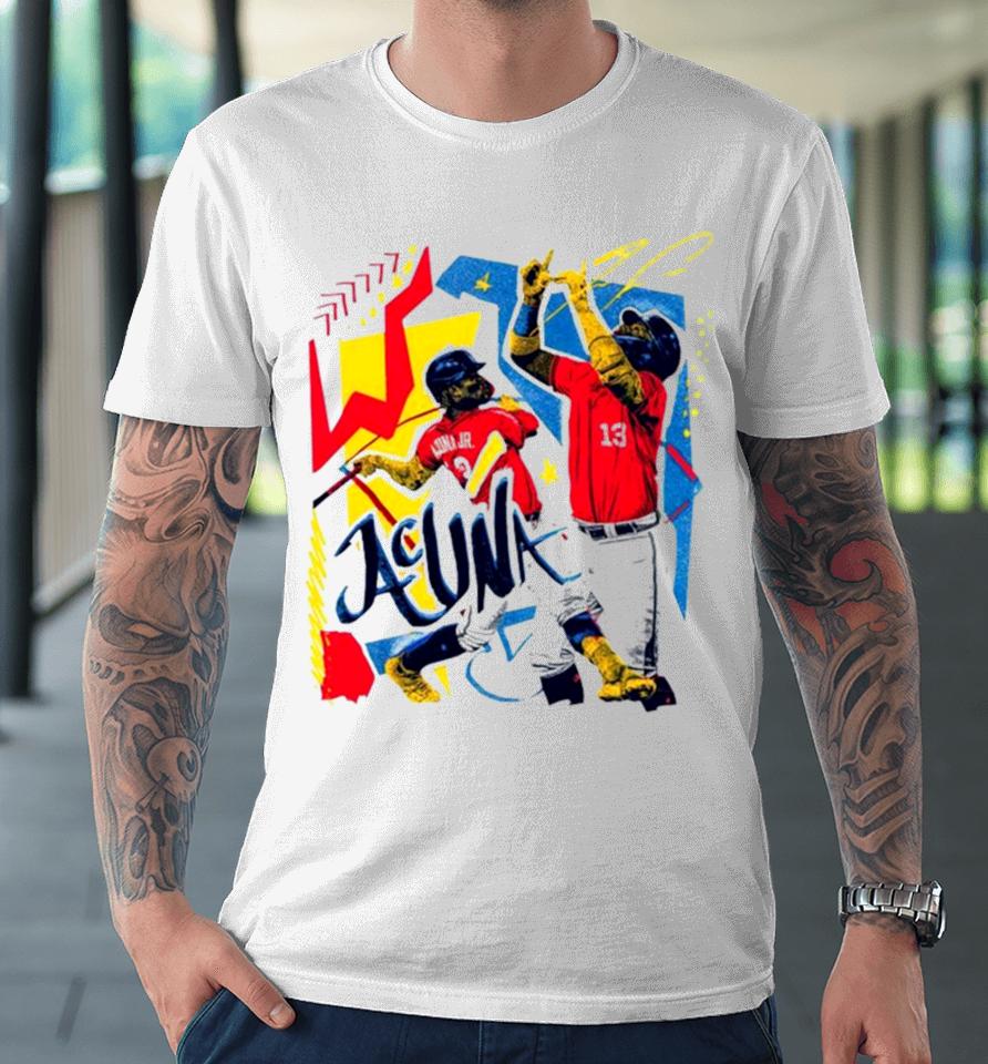 Ronald Acuña Jr Diamond Art Atlanta Braves Baseball Premium T-Shirt