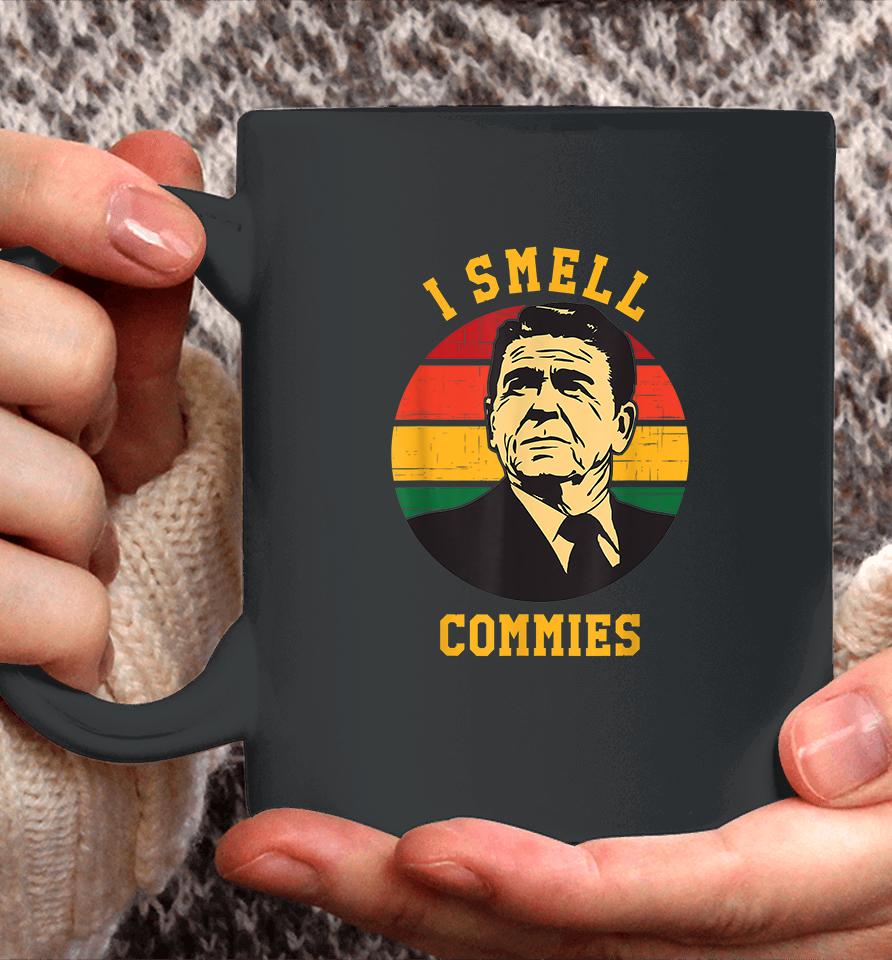 Ronald Reagan I Smell Commies Funny Coffee Mug