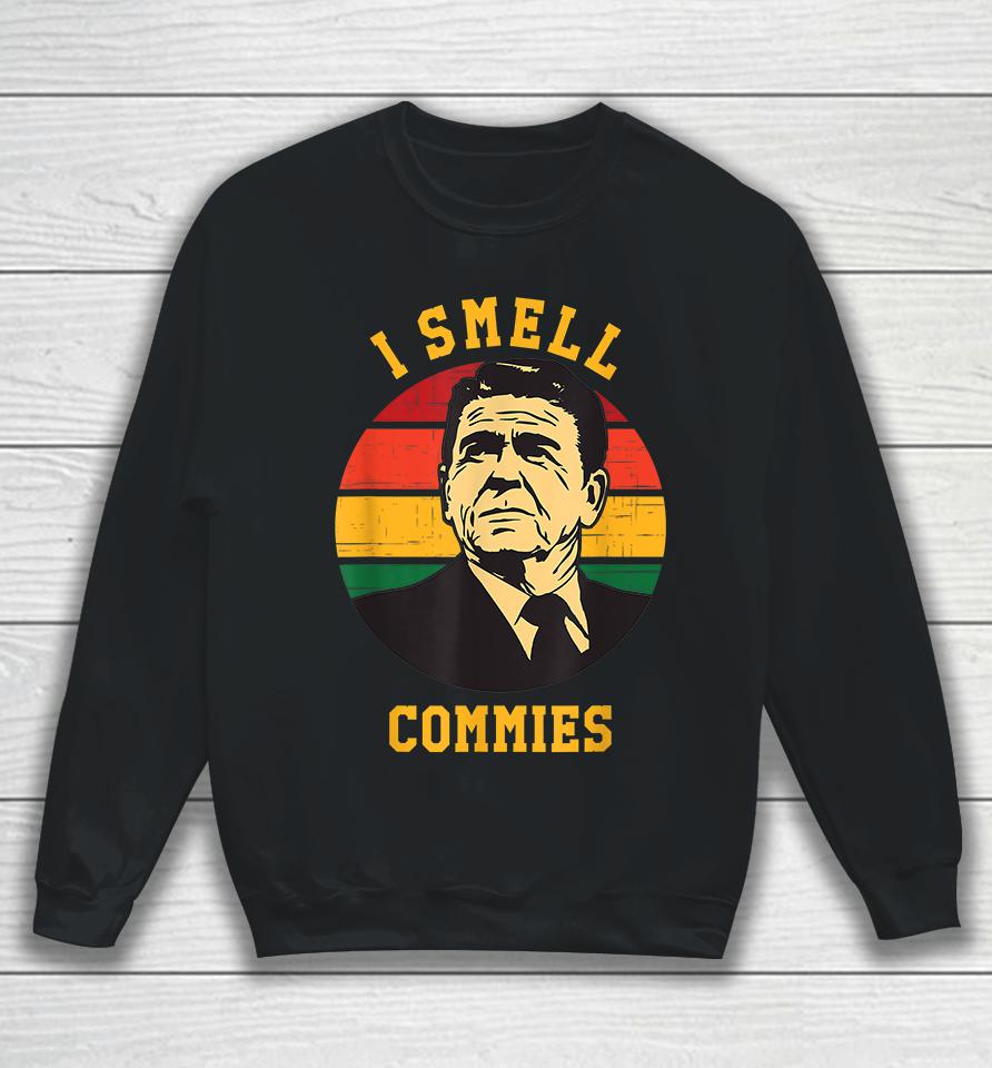 Ronald Reagan I Smell Commies Funny Sweatshirt