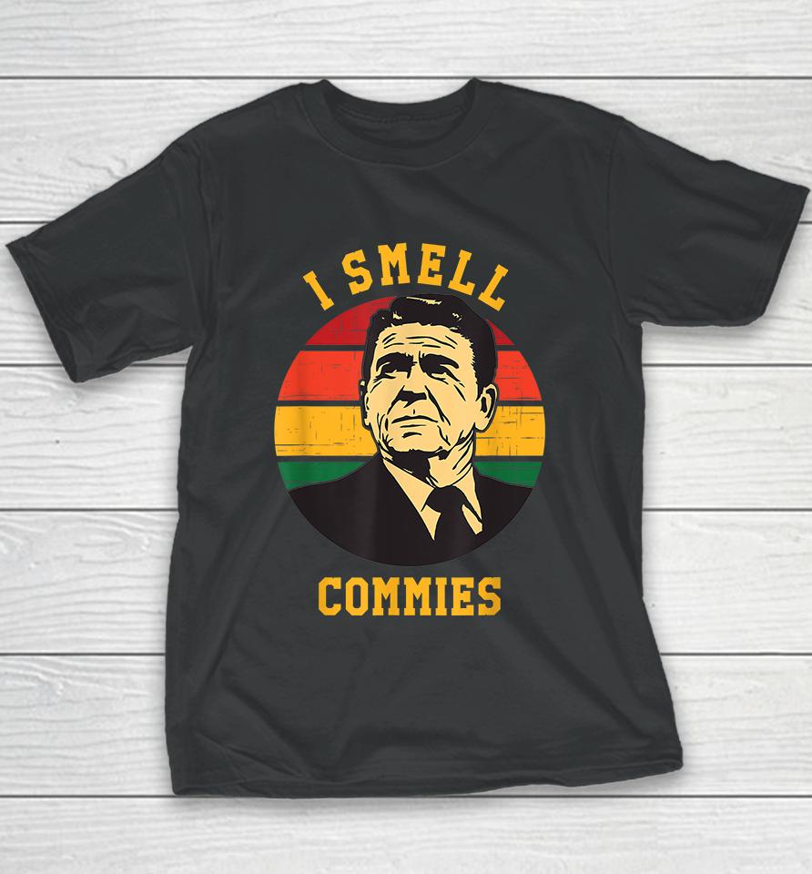 Ronald Reagan I Smell Commies Funny Youth T-Shirt