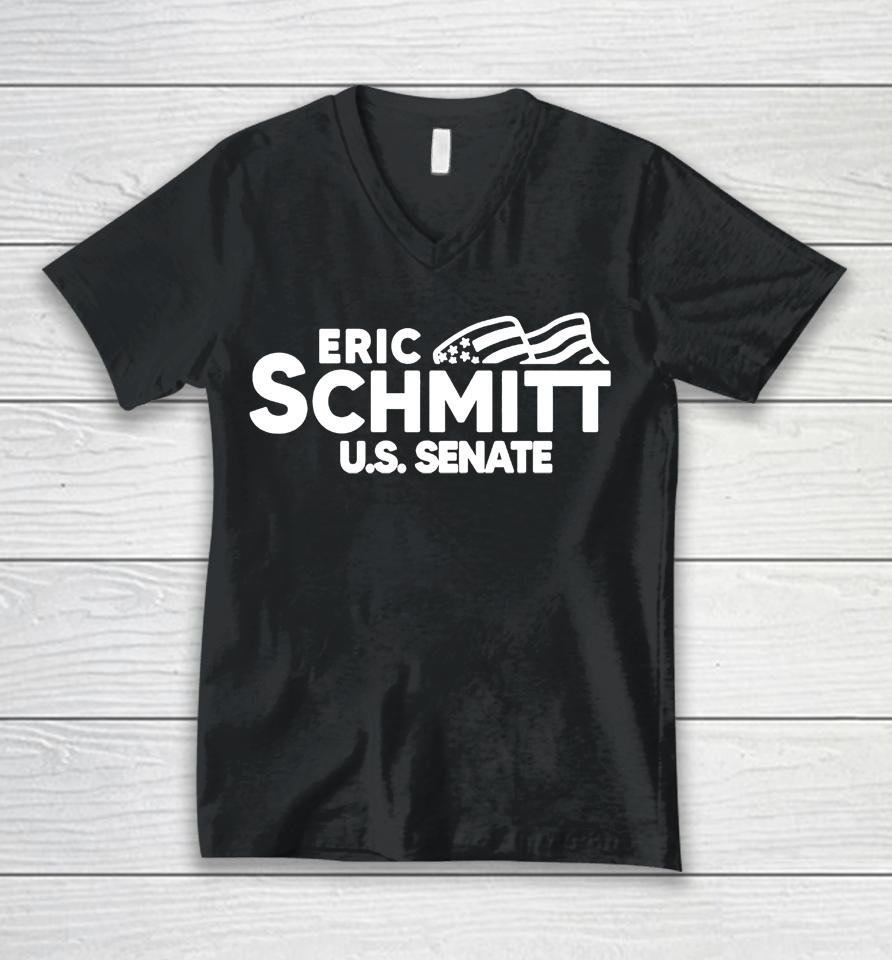Ronald Reagan Wears Eric Schmitt Us Senate Unisex V-Neck T-Shirt