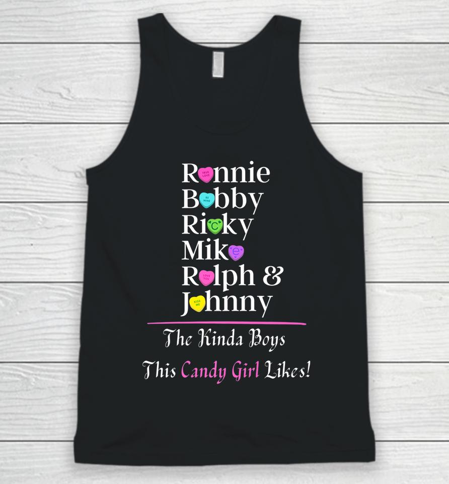 Ronnie Bobby Ricky Mike Ralph &Amp; Johnny Boys This Candy Girl Unisex Tank Top