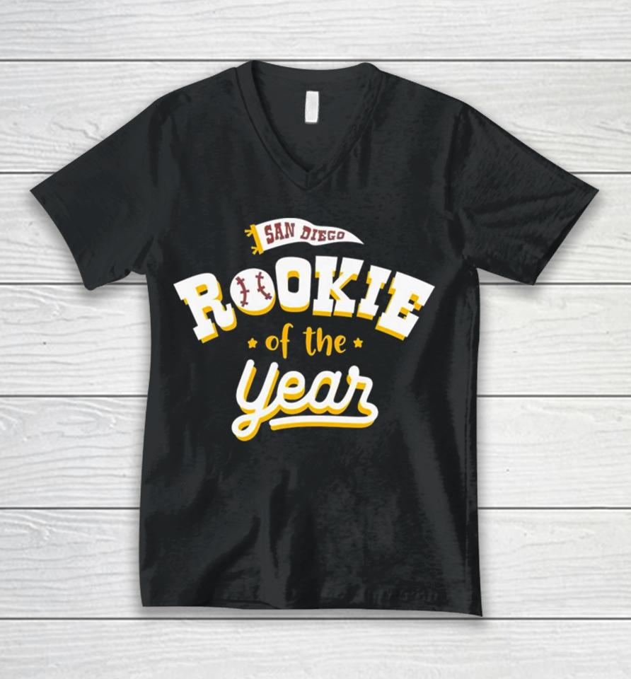 Rookie Of The Year San Diego Padres Baseball Unisex V-Neck T-Shirt