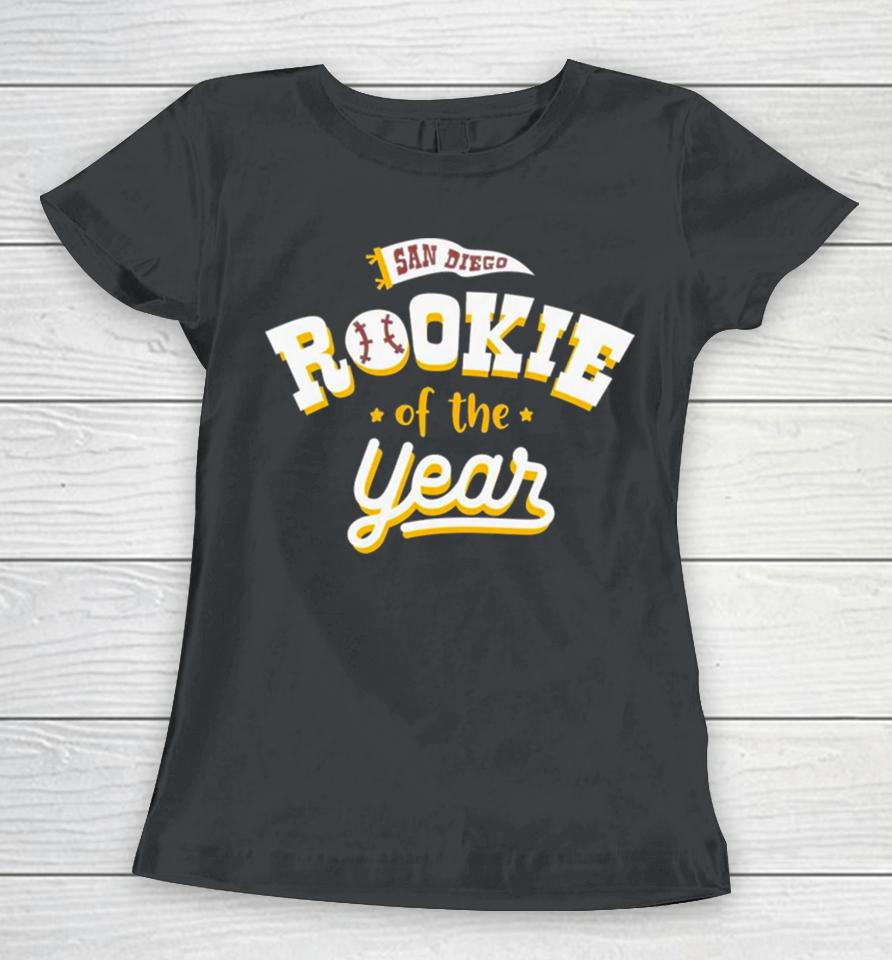 Rookie Of The Year San Diego Padres Baseball Women T-Shirt
