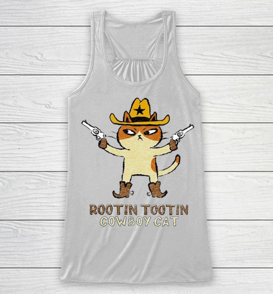 Rootin Tootin Cowboy Cat Racerback Tank