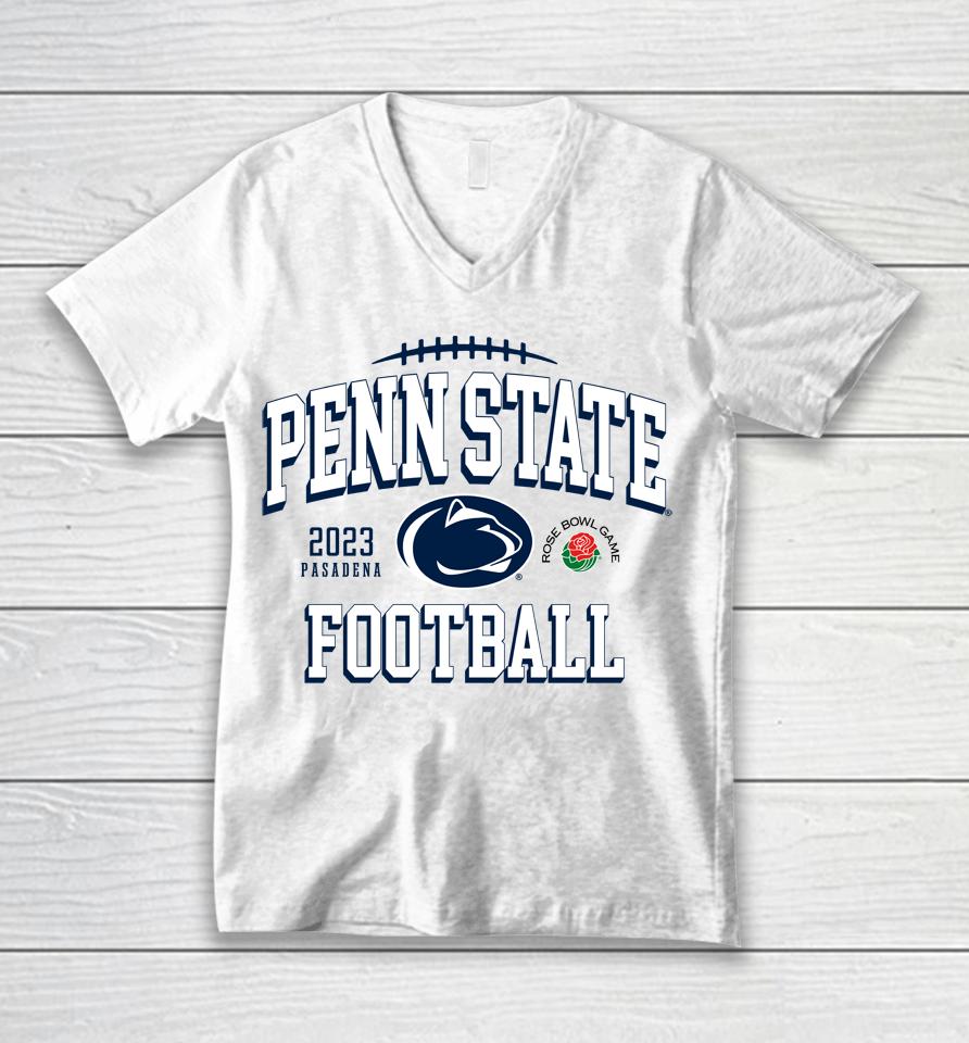 Rose Bowl 2023 Penn State Bowl Bash White Unisex V-Neck T-Shirt