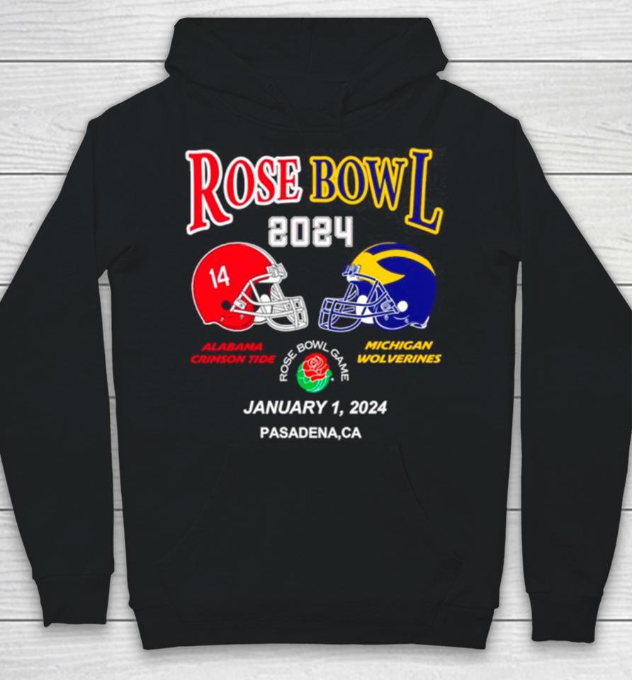 Rose Bowl 2024 Alabama Crimson Tide Vs Michigan Wolverines Hoodie
