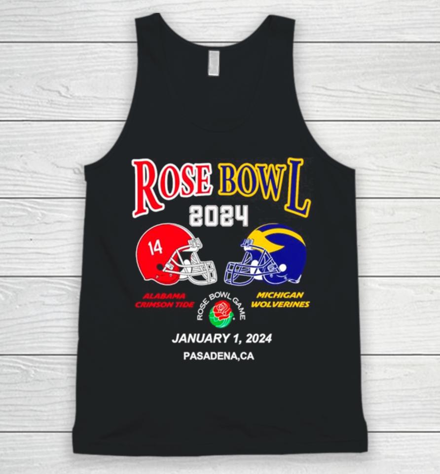 Rose Bowl 2024 Alabama Crimson Tide Vs Michigan Wolverines Unisex Tank Top