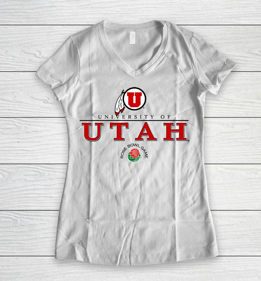 Rose Bowl Game 2023 Utah Utes Women V-Neck T-Shirt