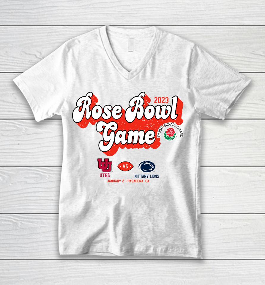 Rose Bowl Game 2023 Utah Vs Penn State Unisex V-Neck T-Shirt