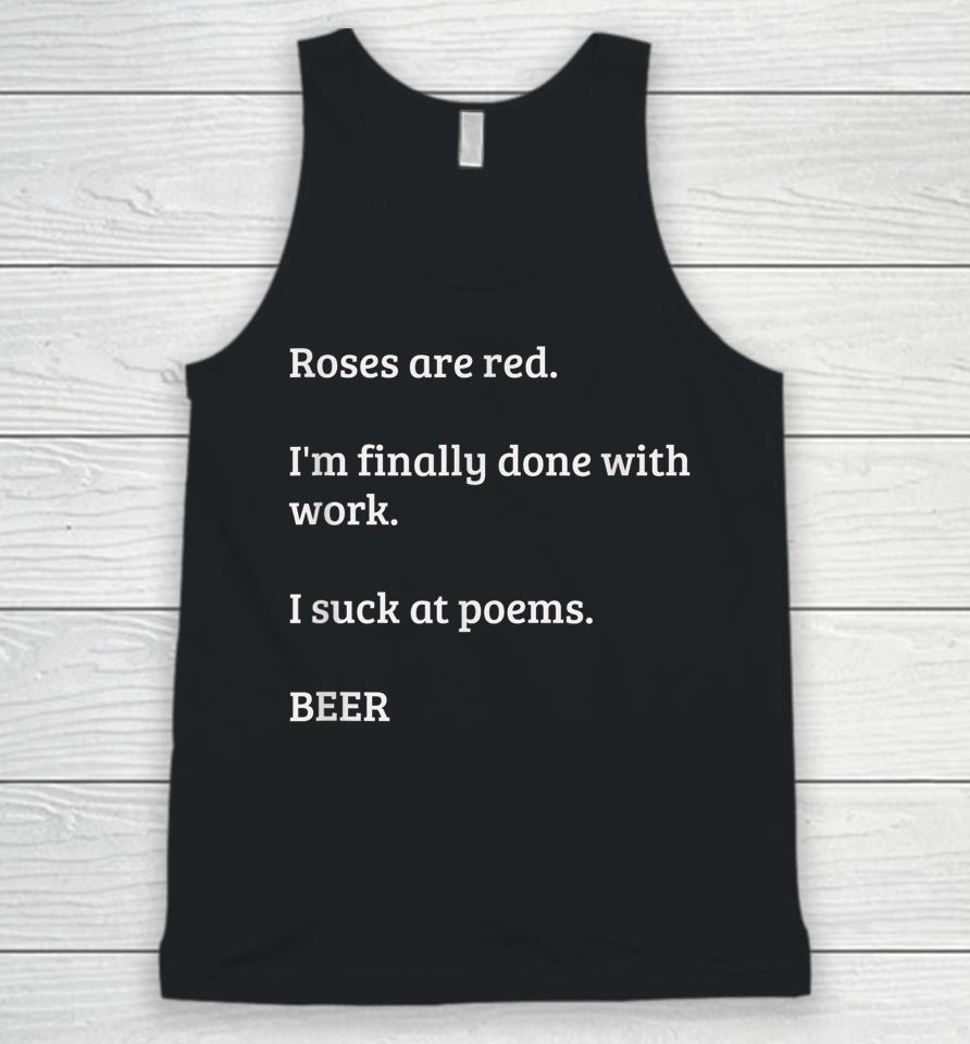 Roses Are Red Beer Unisex Tank Top